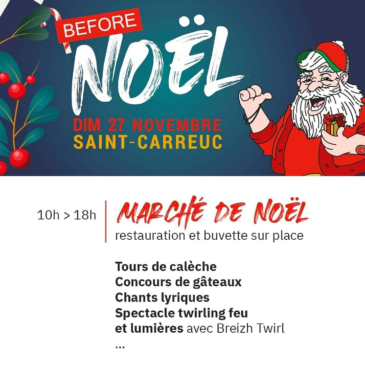 évenement marché de noël à saint carreuc avec artisan morgan hamard créations