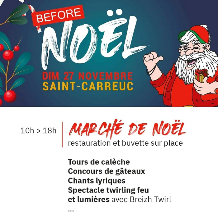 évenement marché de noël à saint carreuc avec artisan morgan hamard créations